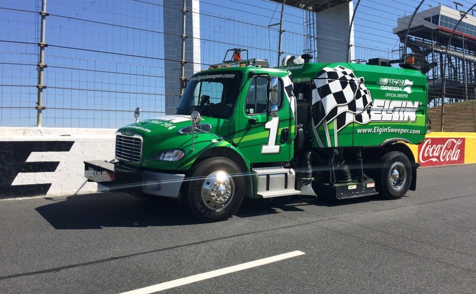 Elgin Sweeper Enters Second Year of Partnership with NASCAR Green® To Support Track Drying Initiative